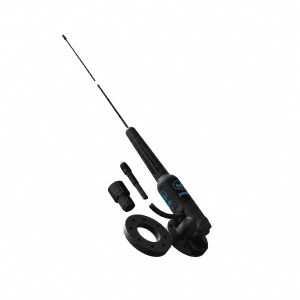 VHF 1.0m Stainless Steel Antenna with Laydown Mount - Black