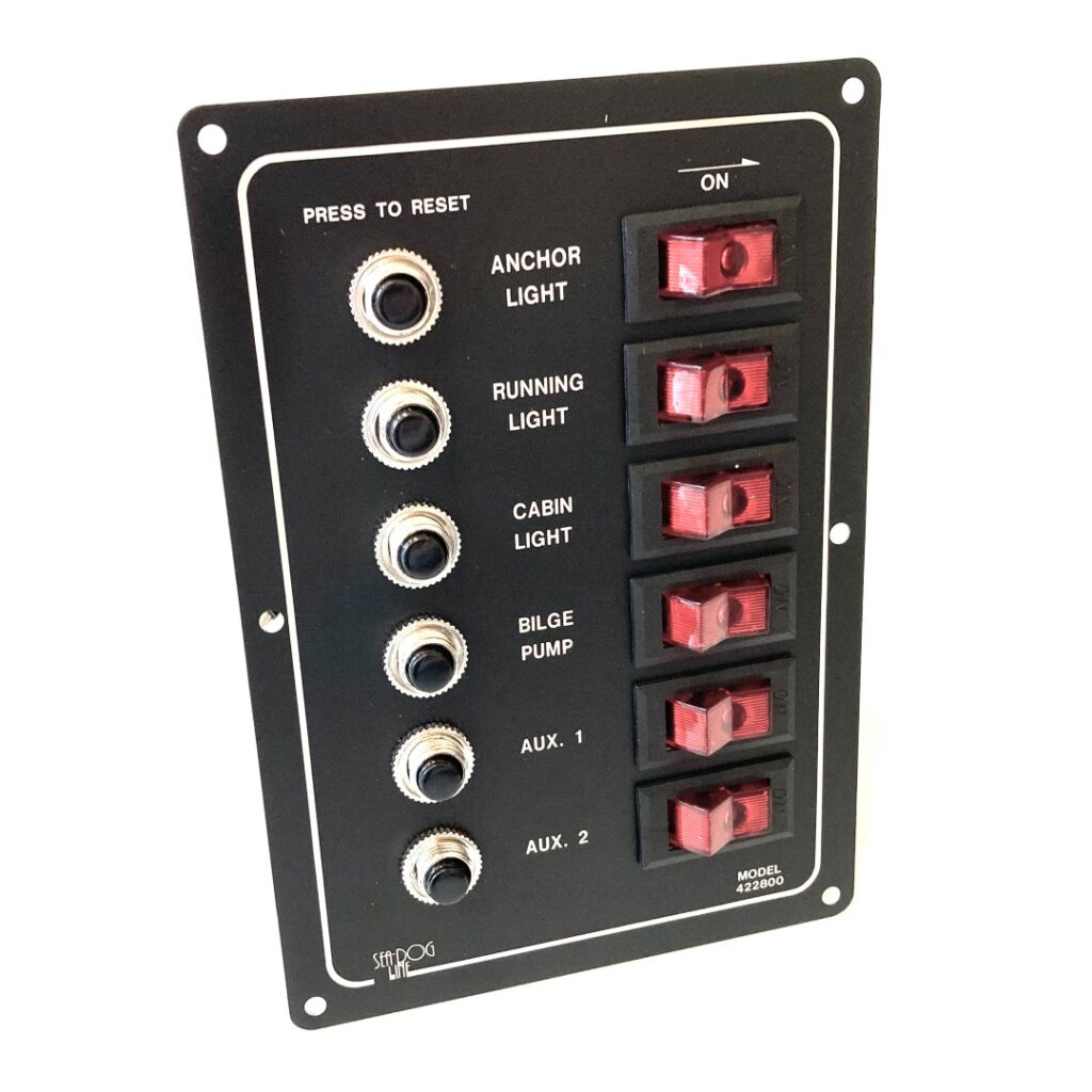 Aluminium 6 Switch Breaker Panel 12v