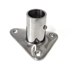 316 Stainless Steel Stanchion Base (No Eye)