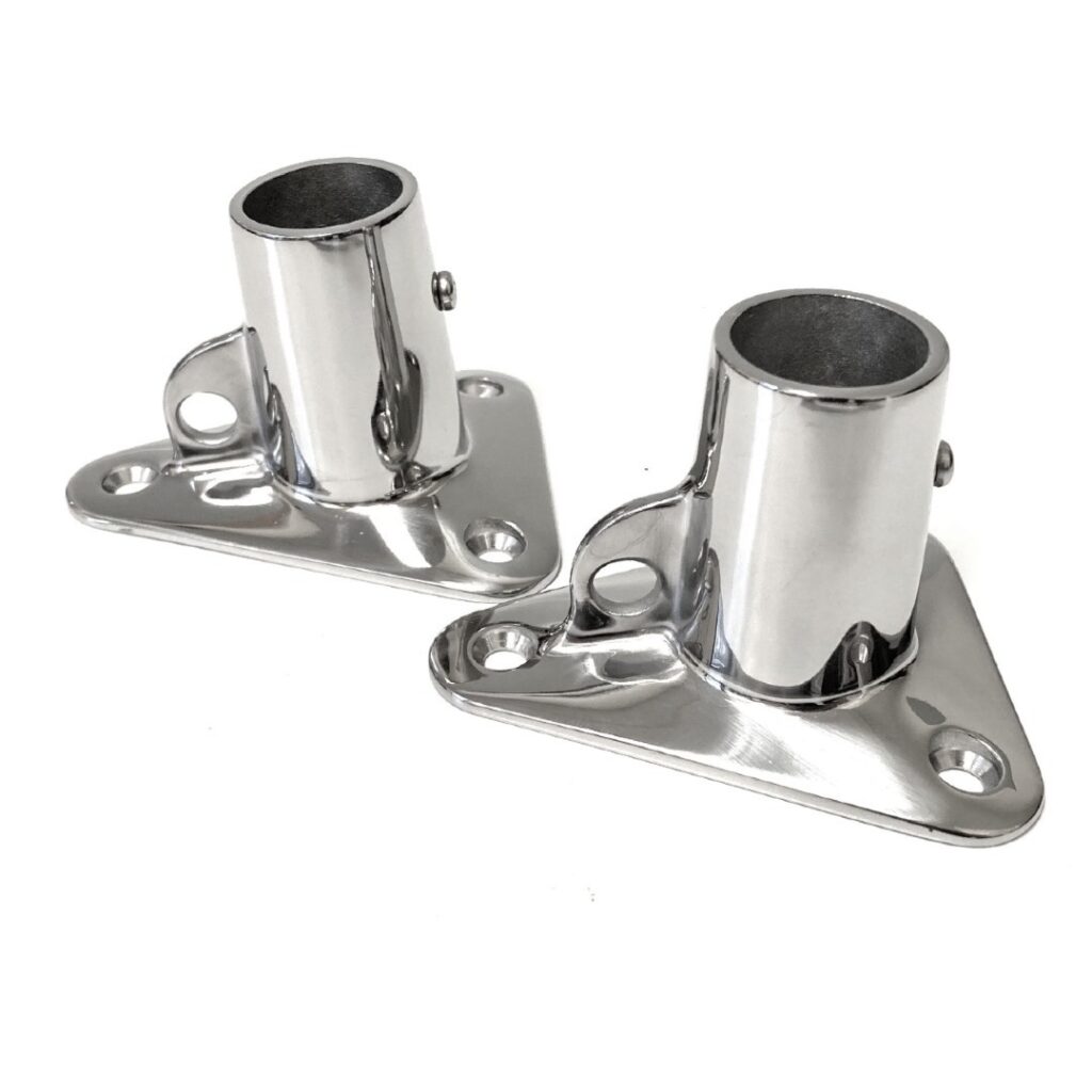 316 Stainless Steel Stanchion Base (With Eye)