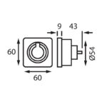 14-B5918-Socket-with-Cover-Dimensions