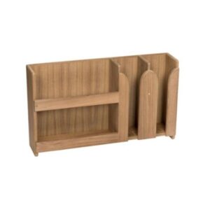 Solid Teak Plate and Cup Rack