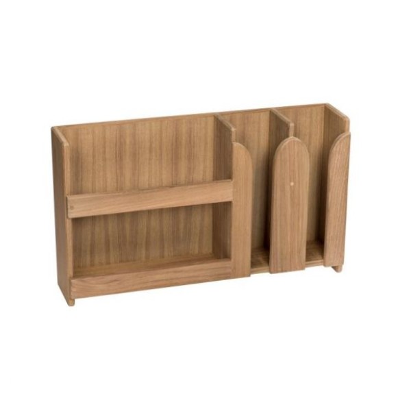 Solid Teak Plate and Cup Rack