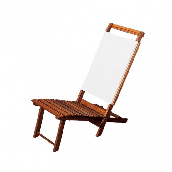 Solid Teak Everywhere Chair with White Canvas