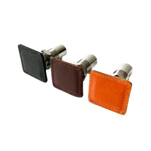 Square Cabinet Latches with Leather Face