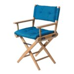 Solid-Teak-Directors-Chair-Un-Oiled-Forza-Blue-Cushion