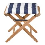 Solid-Teak-Directors-Stool-Un-Oiled-Navy-White-Cushion