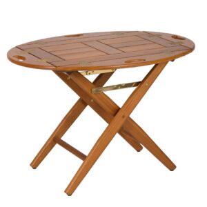 Solid Teak English Butlers Table (80 x 60cm)