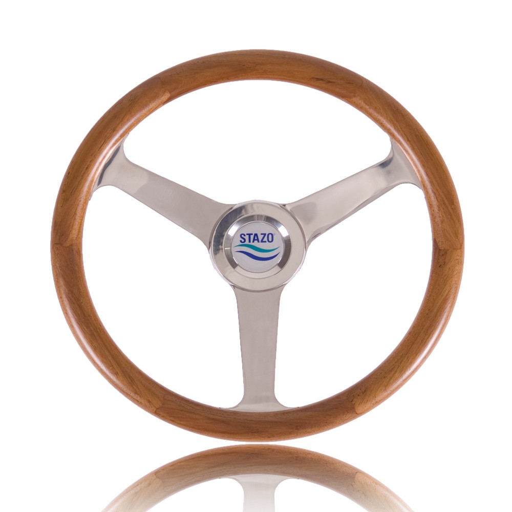 Stazo Solid Teak Steering Wheel - Type 50