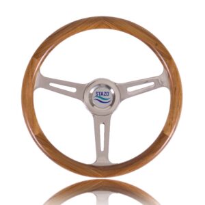 Stazo Solid Teak Steering Wheel - Type 57