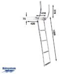 4 Step Telescopic Ladder with Handle Dimensions
